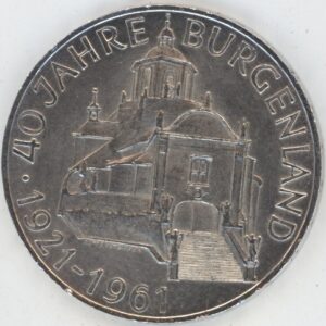 Autriche 25 Schilling 1961 Burgenland (ss-vz) en argent