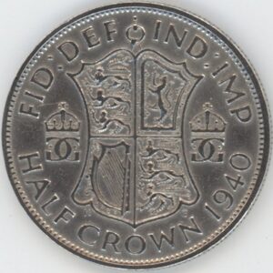 Grande-Bretagne Half Crown 1940 George VI (ss) en argent