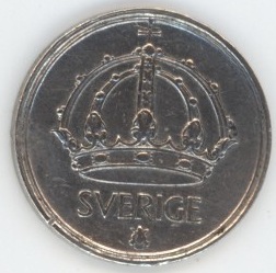 Suède 10 Öre 1945 G Gustaf V (ss) en argent