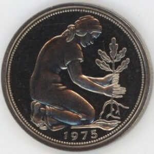 Allemagne 50 Pfennig 1975 J (vz-unz)