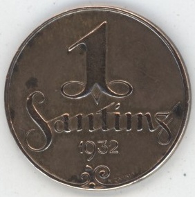 Lettonie 1 Santims 1932 (ss)