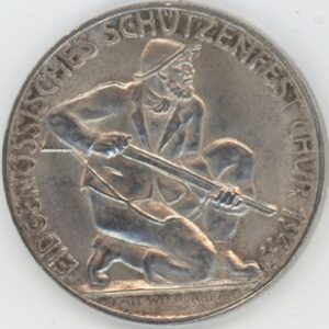 Médaille de Tir Eidgenössisches Schutzenfest Chur 1949 (vz-unz) en argent