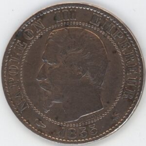 France 5 Centimes 1855 BB Napoléon III (ss)