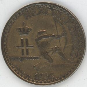 Monaco 1 Franc 1924 Louis II (ss)