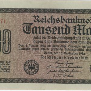 Germany Reichsbanknote 1000 Mark 1922