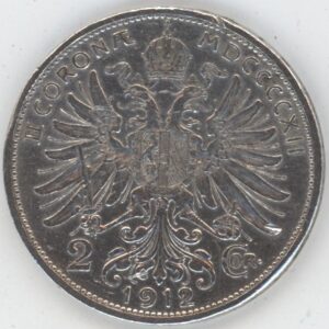 Autriche 2 Corona 1912 Franz Joseph I (s-ss) en argent