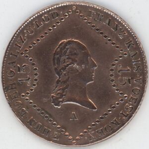 Autriche 15 Kreuzer 1807 A François Ier (ss+)