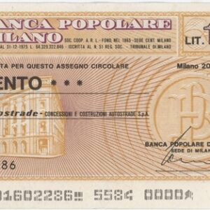 Italie Banca Popolare Di Milano 100 Lire 1976