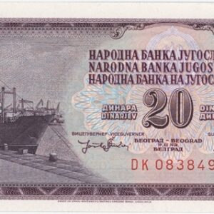 Yougoslavie 20 Dinara 1974 Neuf