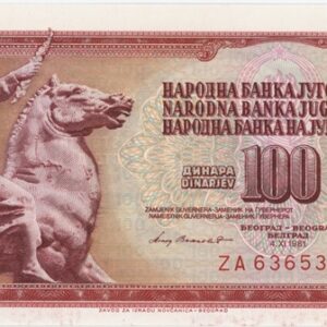 Yougoslavie 100 Dinara 1981 Neuf