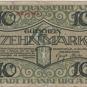 Germany Frankfurt Am Main 10 Mark 1918