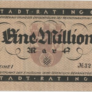 Germany Ratingen 1 Million Mark 1923