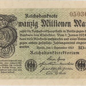 Germany Reichsbanknote 20 Millionen Mark 1923