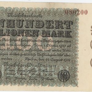 Germany Reichsbanknote 100 Millionen Mark 1923