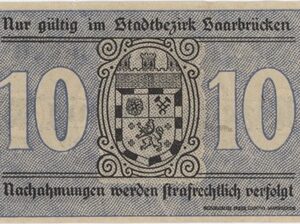 Germany Saarbrücken 10 Pfennig 1919