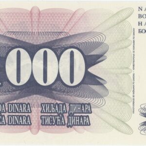 Bosnie - Herzégovine 1000 Dinara 1992 Neuf
