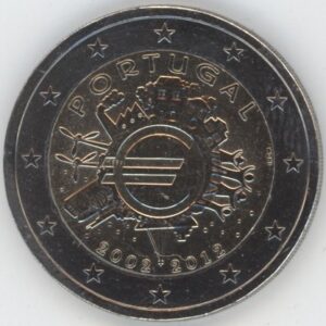 Portugal 2 Euro 2012 Introduction de l'Euro 10 ans (vz)