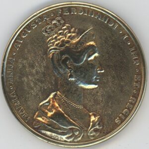 Médaille couronnement de Maria Anna de Savoie comme Reine de Bohême à Prague 1836 (ss)