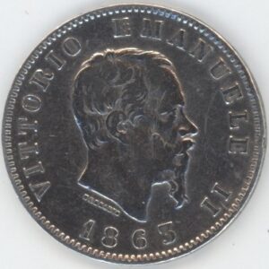 Italie 1 Lire 1863 MBN Victor Emmanuel II (ss) en argent